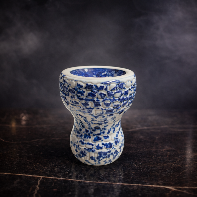 La Cápsula Bowl Turkish Small White Cobalt